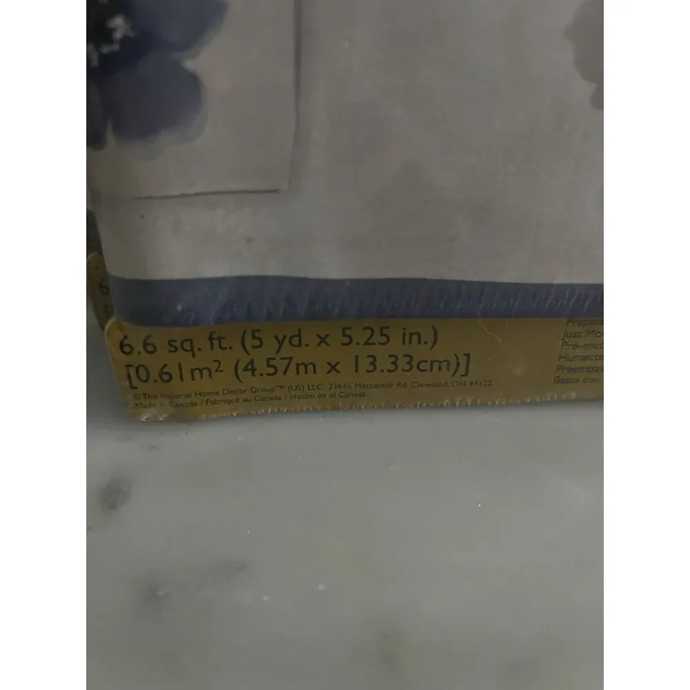Sunworthy WFP2055 Floral Prepasted Border 6.6 Sq Ft 5yd X 5.25” Yards SEALED